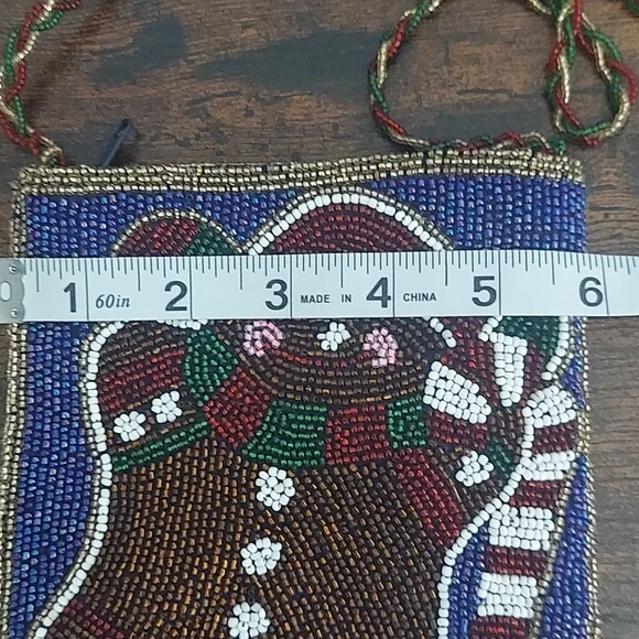 C Marie Beaded Holiday Gingerbreadman Crossbody - Picture 9 of 10